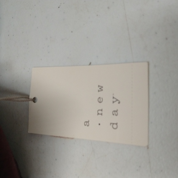 NEW! Faux Fur Quarter Zip Pullover Sweatshirt, Burgundy - A New Day - Picture 10 of 10